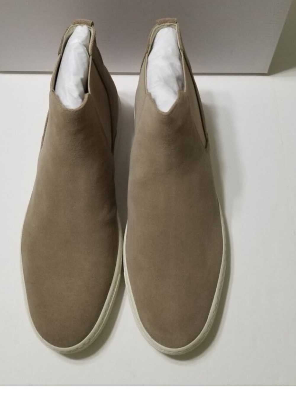 Vince Taupe Slip-On Wedge Booties water repellent - Picture 2 of 6